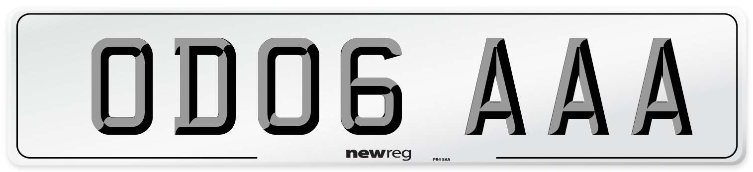 OD06 AAA Number Plate from New Reg